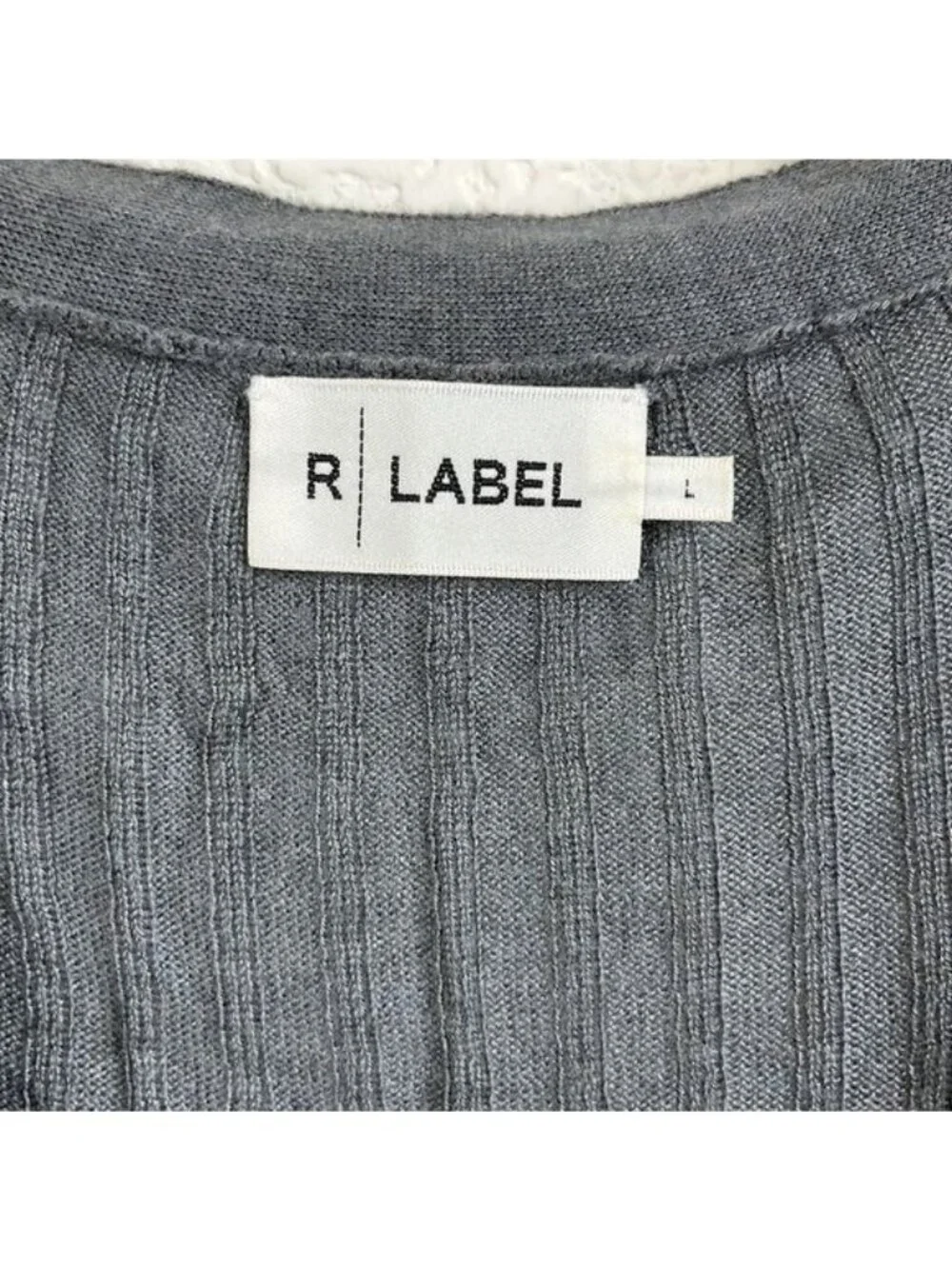 The Reset R Label Cashmere Ribbed Cardigan Sweater - Picture 7 of 7